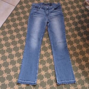 Vintage DKNY Raw Hem 5 Pocket Bootcut Stretch Jeans SZ Junior 7 or Missy 6